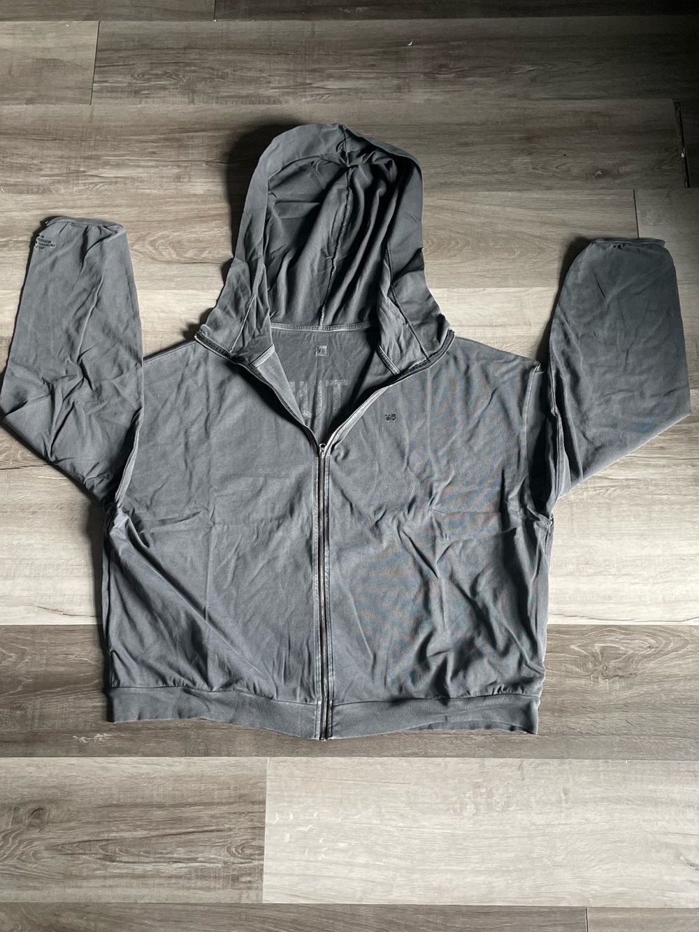 Yeezy Men's Slate Gray Full-Zip Hoodie